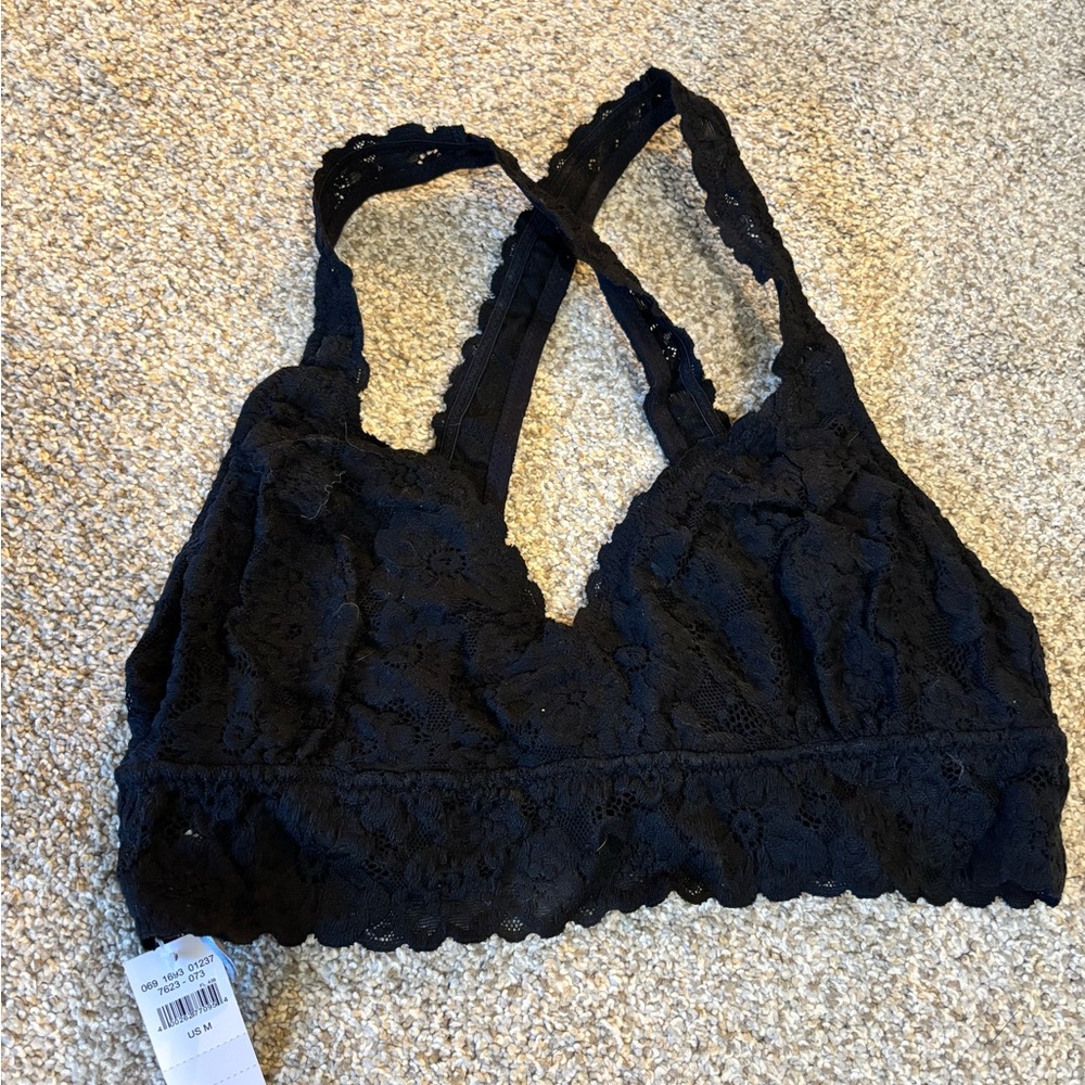 Aerie Midnight Black Lace Bralette